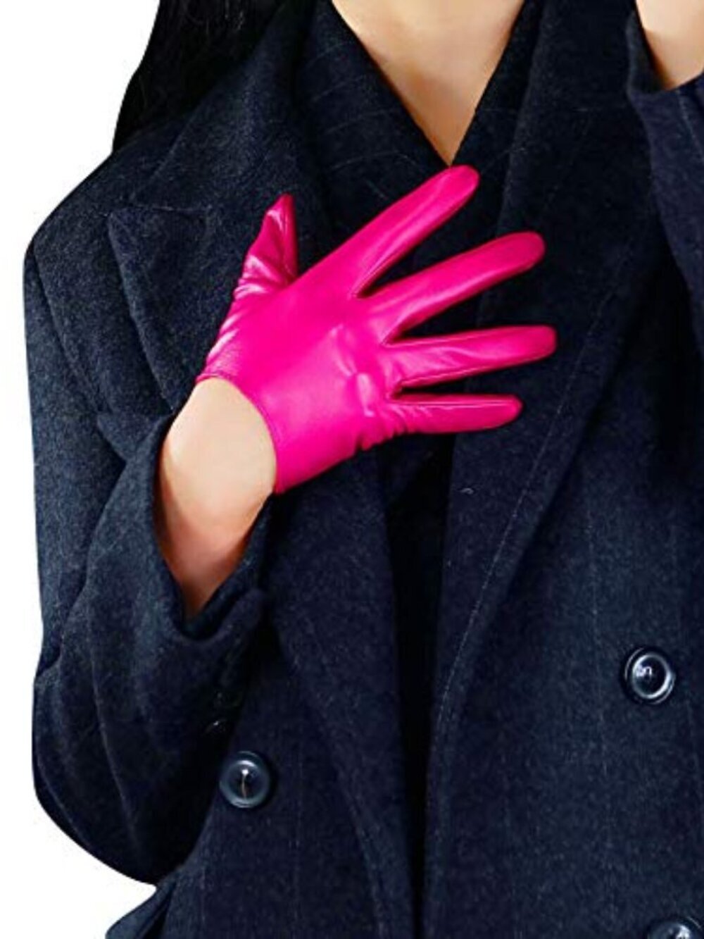 🆕 DooWomen's Sexy Short Leather Gloves Faux Lambskin PU Full Finger for